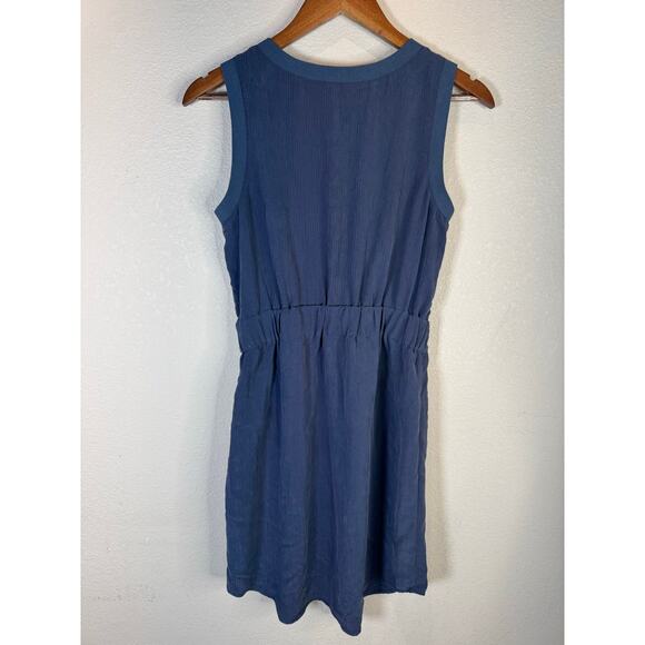 Brass Sleeveless Elastic Waist Dress Blue Small Modal Blend Casual Minimalist - Picture 8 of 12